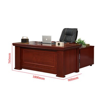 遵诀办公桌 简约现代实木贴皮老板台写字台办公桌主管桌经理桌1.8米